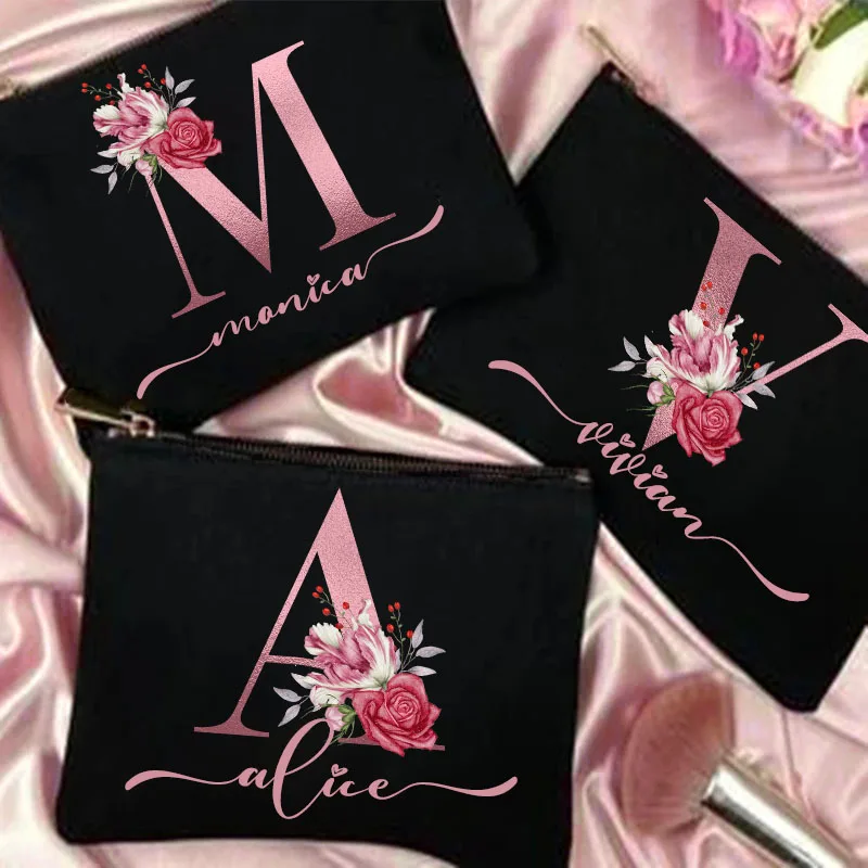 Personalized Custom Makeup Bag Initial with Name Cosmetic Case Travel Toiletry Pouches Birthday Wedding Bridesmaid Gifts for Her
Personalized Custom Makeup Bag Initial with Name Cosmetic Case Travel Toiletry Pouches Birthday Wedding Bridesmaid Gifts for Her