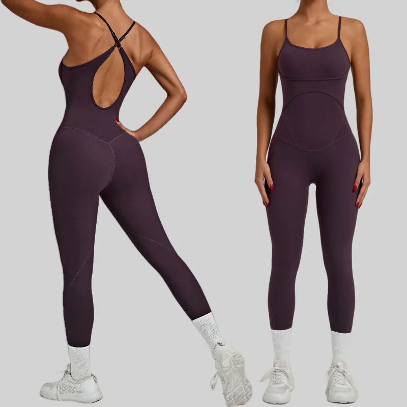 Yoga Jumpsuits Sports Fitness Peach Hip Slim Cross-adjustable Shoulder Straps One-piece Workout Clothing Gym Bodysuit for Women
Yoga Jumpsuits Sports Fitness Peach Hip Slim Cross-adjustable Shoulder Straps One-piece Workout Clothing Gym Bodysuit for Women