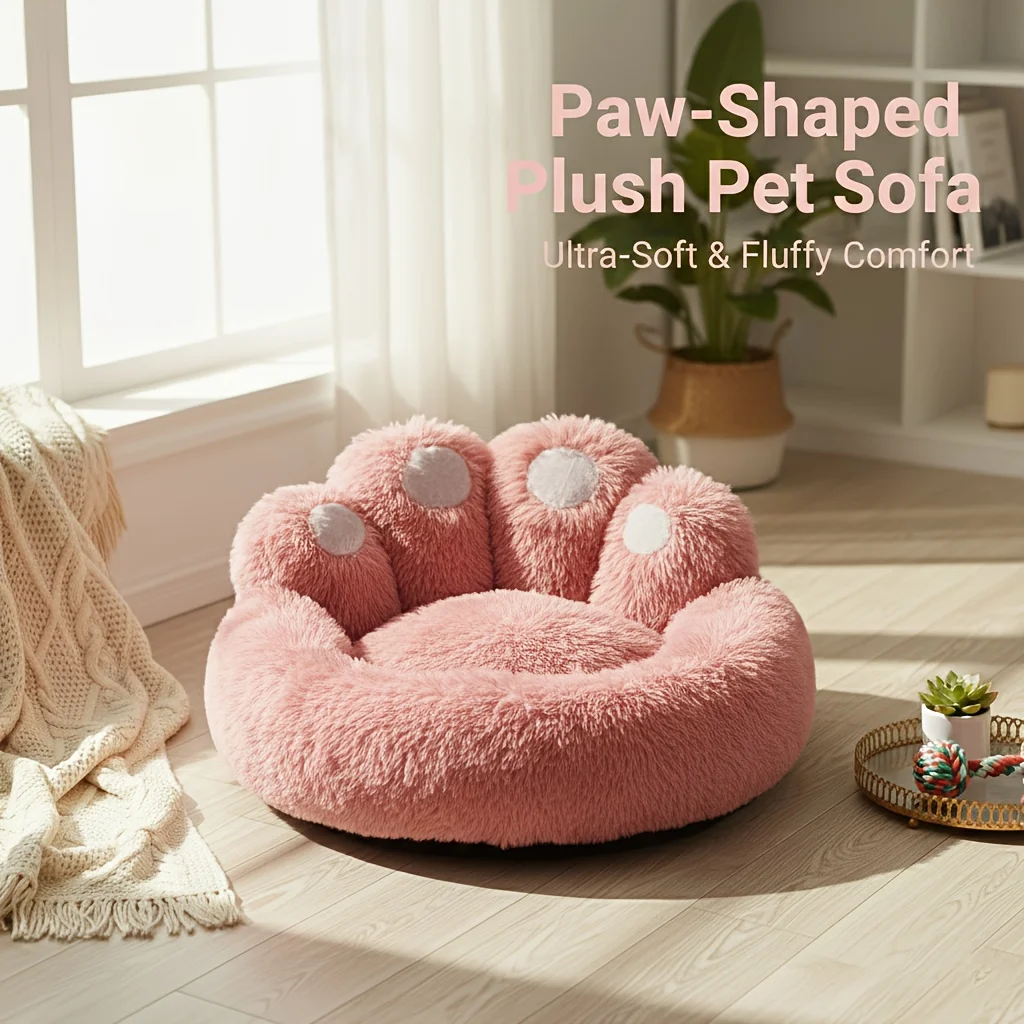 1pc Donut Paw-Shaped for cat Bed - Ultra-Soft Plush Pet Nest For Cats & Dogs, Cozy Self-Warming Bolster Sleep Bed, 20/24/28/36 In
1pc Donut Paw-Shaped for cat Bed - Ultra-Soft Plush Pet Nest For Cats & Dogs, Cozy Self-Warming Bolster Sleep Bed, 20/24/28/36 In