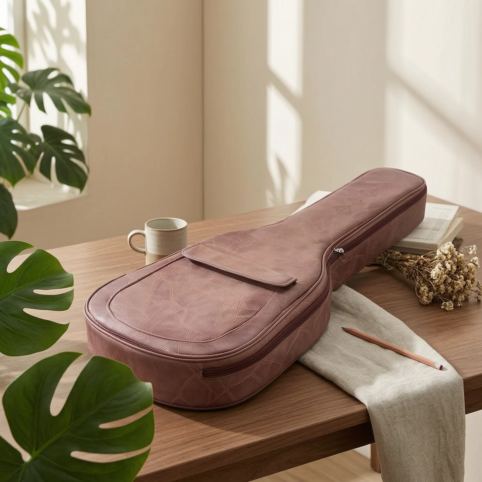 Guitar Bag with Backpack Straps Faux Leather Folk Guitar Bag Portable Comfortable for Guitarists, Travel, Commuting
Guitar Bag with Backpack Straps Faux Leather Folk Guitar Bag Portable Comfortable for Guitarists, Travel, Commuting