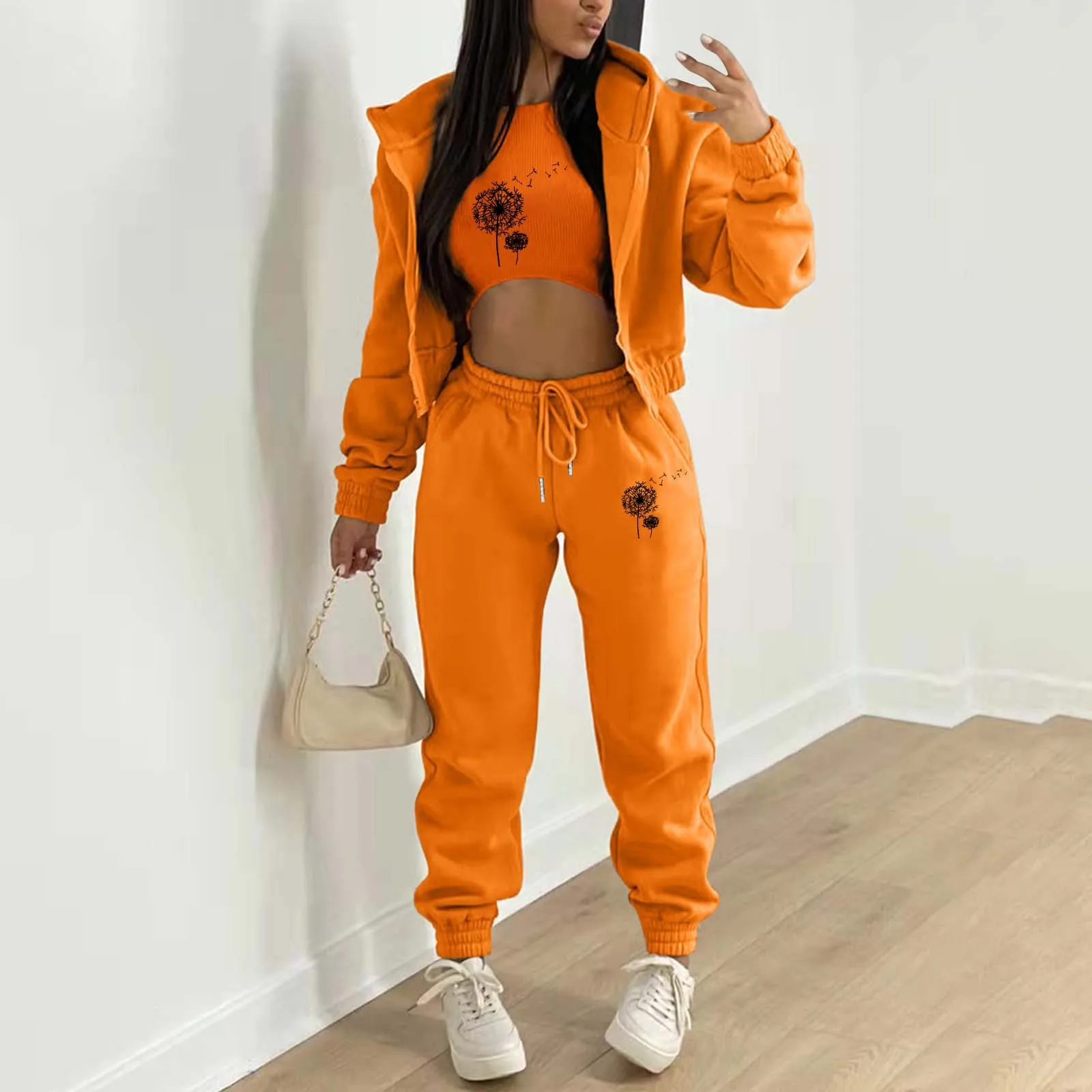 Sweatshirt Suit Women Tracksuit Sporty 3 Piece Set Vest Thick Coat Pants Print Outfits Lace Up Sportswear Ensemble Autumn Winter
Sweatshirt Suit Women Tracksuit Sporty 3 Piece Set Vest Thick Coat Pants Print Outfits Lace Up Sportswear Ensemble Autumn Winter