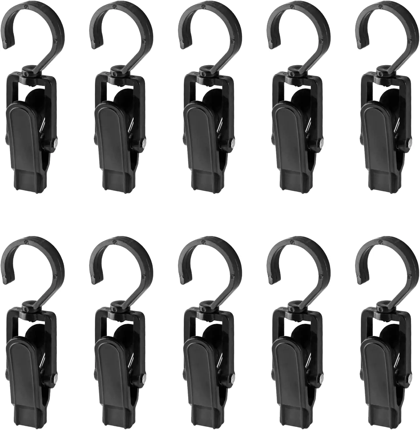10 Pcs Laundry Hooks Clip, Plastic Clothes Pins, Super Strong Hanger Clips, Swivel Hooks for Clothing Store Home Office Workshop, Black
10 Pcs Laundry Hooks Clip, Plastic Clothes Pins, Super Strong Hanger Clips, Swivel Hooks for Clothing Store Home Office Workshop, Black