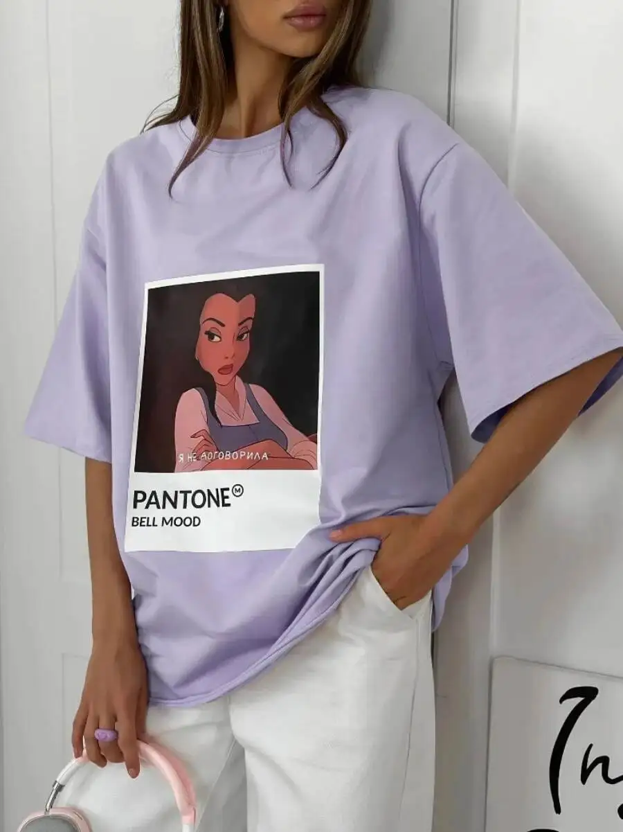 Summer New 100% Cotton Women's T-Shirt Fashionable O-Neck Loose Short Sleeved Female Casual Cute Printed Top
Summer New 100% Cotton Women's T-Shirt Fashionable O-Neck Loose Short Sleeved Female Casual Cute Printed Top