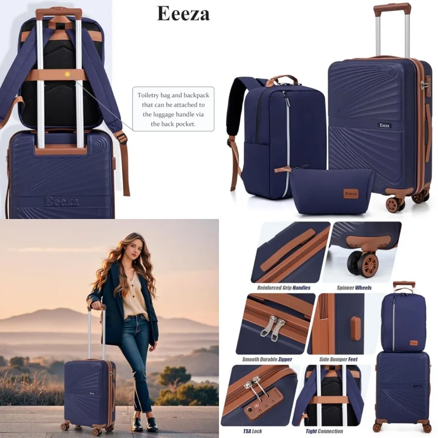 Carry On Luggage Set 22x14x9 Airline Approved Luggage Sets 3 Pcs, Suitcases with Wheels, ABS Hard Case Luggage with TSA Lock Sp
Carry On Luggage Set 22x14x9 Airline Approved Luggage Sets 3 Pcs, Suitcases with Wheels, ABS Hard Case Luggage with TSA Lock Sp