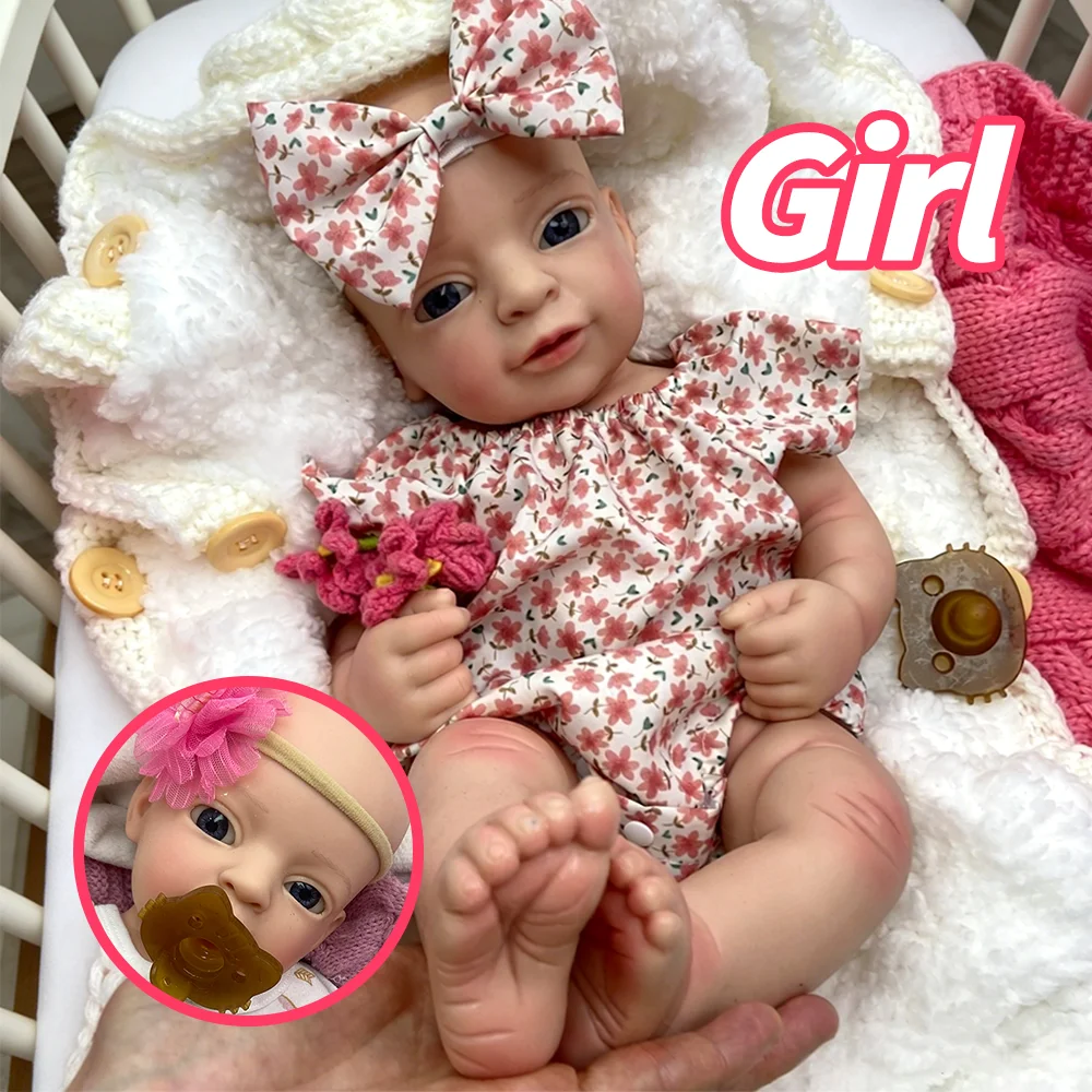 17" Soft & Adorable Silicone Reborn Baby Doll Hand-Painted Rebirth Girl Doll Newborn Perfect For Art Collection Nursery Teaching
17" Soft & Adorable Silicone Reborn Baby Doll Hand-Painted Rebirth Girl Doll Newborn Perfect For Art Collection Nursery Teaching