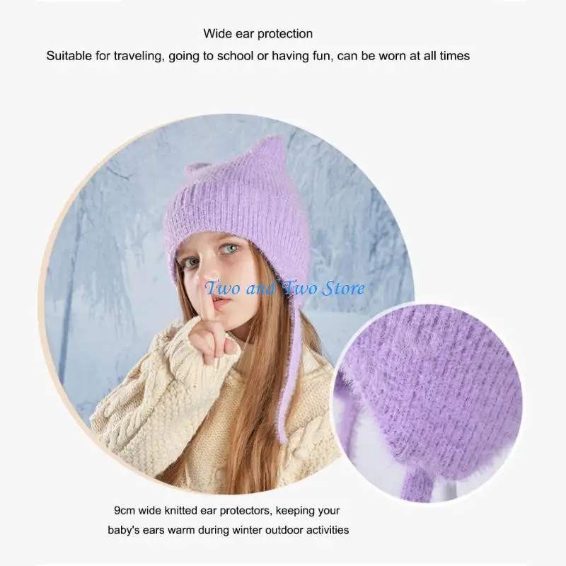 HX6F Windproof Knitted Cap Earflap Hat Cold Weather Thermal for Kids Boys Girls
HX6F Windproof Knitted Cap Earflap Hat Cold Weather Thermal for Kids Boys Girls