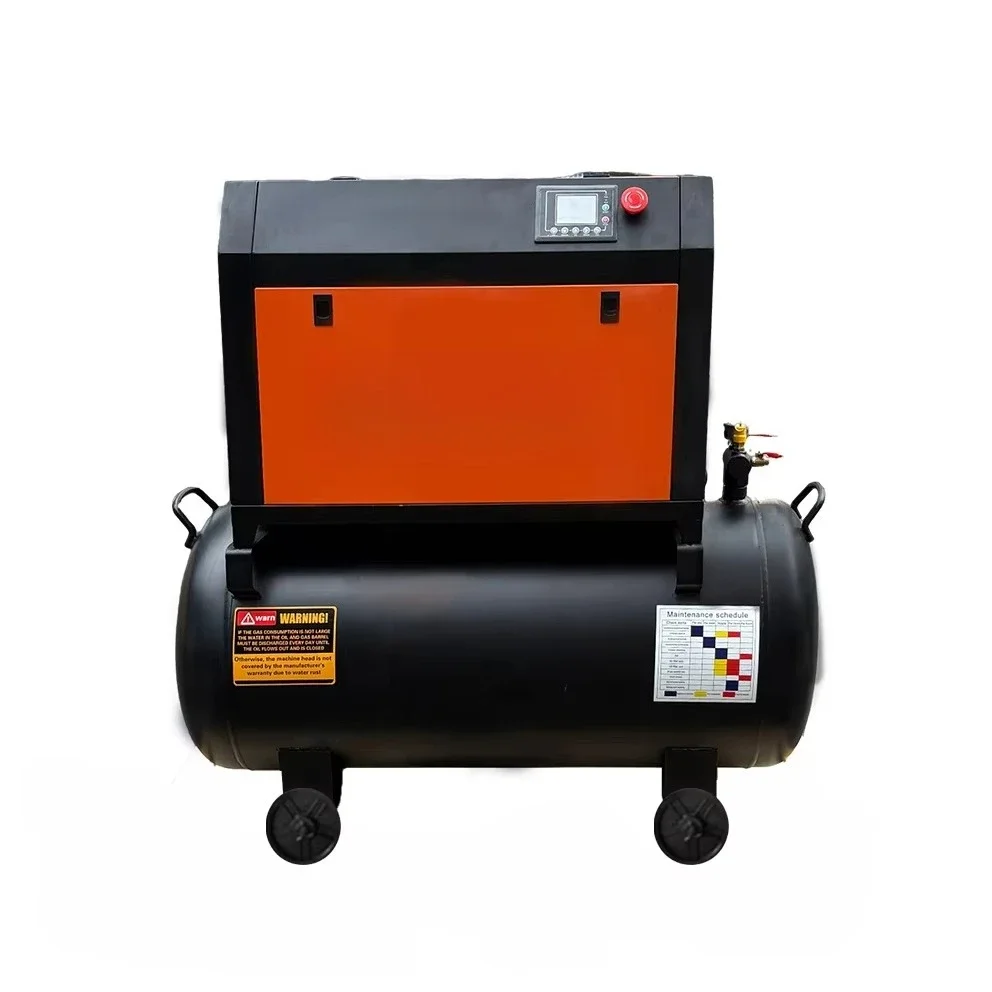 4KW 5.5hp single phase 220V 700L/min 10 bar screw air compressor with car maintenance fuel tank
4KW 5.5hp single phase 220V 700L/min 10 bar screw air compressor with car maintenance fuel tank
