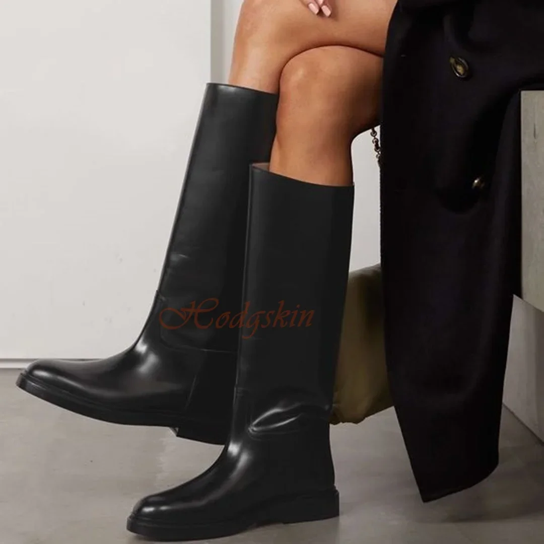 Genuine Leather Casual Boots Round Toe Chunky Med Heels Solid Slip On Trouser Boots Knee High Autumn Women Sexy Luxury Shoes
Genuine Leather Casual Boots Round Toe Chunky Med Heels Solid Slip On Trouser Boots Knee High Autumn Women Sexy Luxury Shoes