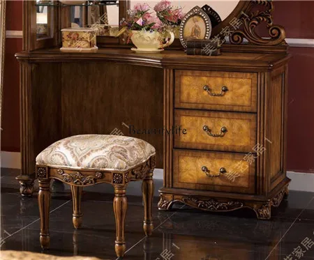 American dresser luxury bedroom makeup engraved retro makeup table
American dresser luxury bedroom makeup engraved retro makeup table