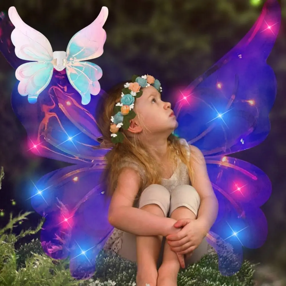 Creative LED Electric Butterfly Wings Fluttering Wings with Light Music Electric Elf Wings Costume DIY Assembly Colorful Shiny
Creative LED Electric Butterfly Wings Fluttering Wings with Light Music Electric Elf Wings Costume DIY Assembly Colorful Shiny