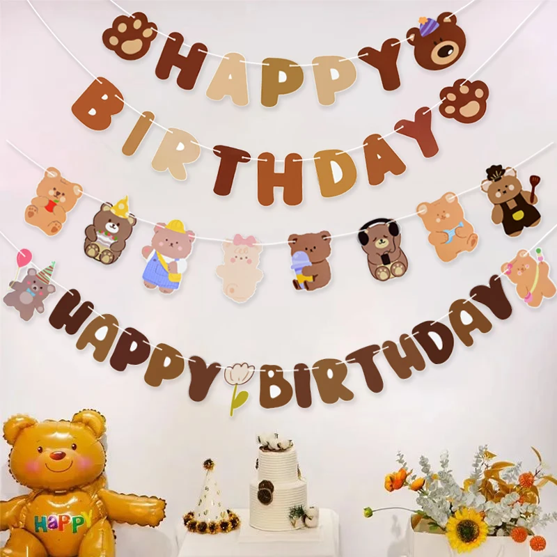 Cute Bear Garland Cartoon Happy Birthday Letter Banners Car Bear Themed Kids Birthday Baby Shower DIY Party Banners Decoration
Cute Bear Garland Cartoon Happy Birthday Letter Banners Car Bear Themed Kids Birthday Baby Shower DIY Party Banners Decoration