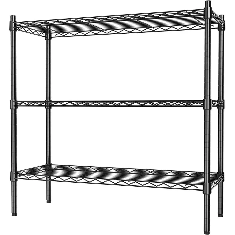 3-Shelf Storage Wire Shelves Heavy Duty 3 Tiers Standing Shelving Units Adjustable Metal Organizer Wire Rack, Black
3-Shelf Storage Wire Shelves Heavy Duty 3 Tiers Standing Shelving Units Adjustable Metal Organizer Wire Rack, Black