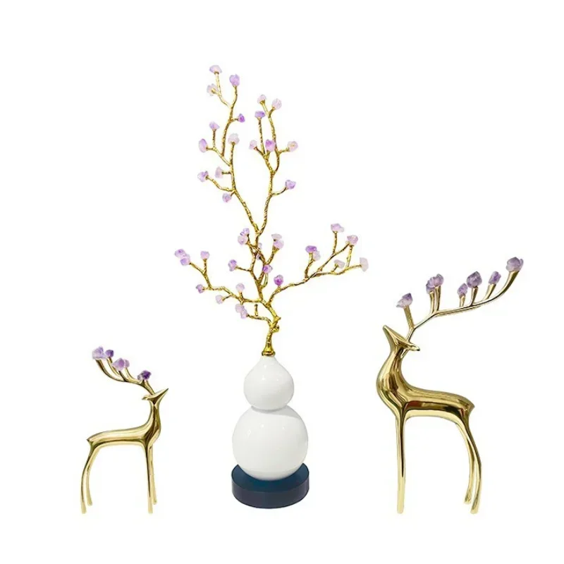 Chinese light luxury amethyst gourd tree ornament, high-end living room creative home
Chinese light luxury amethyst gourd tree ornament, high-end living room creative home