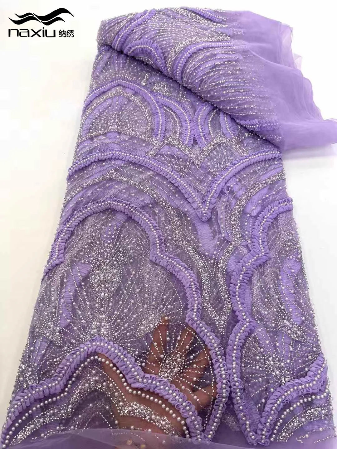 Madison Luxury African French Tulle Lace Fabric 2025 High Quality Beaded Nigerian Sequins Lace Fabric for Wedding Dress Sewing
Madison Luxury African French Tulle Lace Fabric 2025 High Quality Beaded Nigerian Sequins Lace Fabric for Wedding Dress Sewing