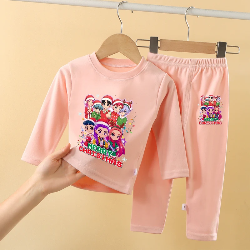 KPop Demon Hunter Velvet Sleepwear Set Autumn Loose Comfortable Warm Sleepwear Cute Cartoon Pattern Set Children Christmas Gift 
KPop Demon Hunter Velvet Sleepwear Set Autumn Loose Comfortable Warm Sleepwear Cute Cartoon Pattern Set Children Christmas Gift