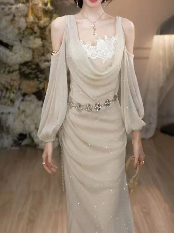 Summer Beach Vacation Elegant Lace Two-Piece Set Women's Long Sleeve Flip Collar Halter Dress Casual Fashion Outfit
Summer Beach Vacation Elegant Lace Two-Piece Set Women's Long Sleeve Flip Collar Halter Dress Casual Fashion Outfit