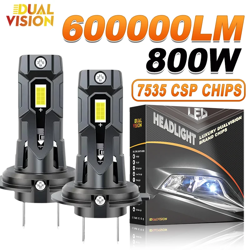 Dualvision H7 Светодиодная лампа для фар 800 Вт 600000LM H7 Светодиодная лампа Автоматическая противотуманная фара 6000K 7535 CSP Фара с турбовентилятором
Dualvision H7 Светодиодная лампа для фар 800 Вт 600000LM H7 Светодиодная лампа Автоматическая противотуманная фара 6000K 7535 CSP Фара с турбовентилятором