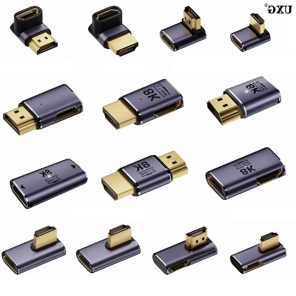 8k 4K 120Hz 270 90 Degree Angled Adapter Mini Micro To HDMI-Compatible U Shape L Type HDMI Splitter Male to Female Converter
8k 4K 120Hz 270 90 Degree Angled Adapter Mini Micro To HDMI-Compatible U Shape L Type HDMI Splitter Male to Female Converter