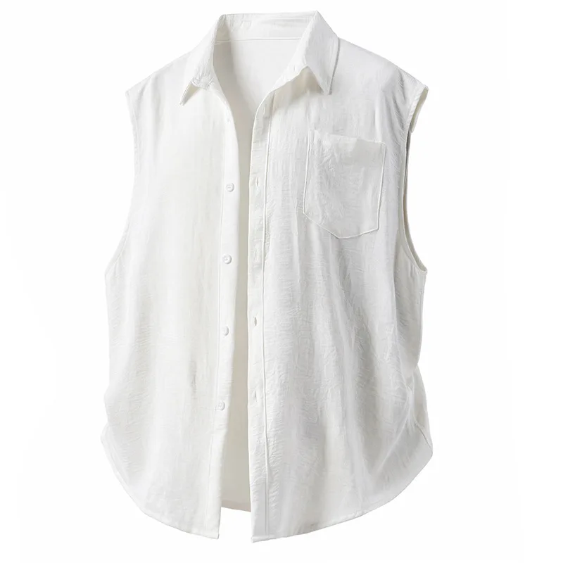 Extra Large Summer Casual Men's Shirt Open Cardigan Sleeveless Breathable Flip Collar Trendy Polyester Loose Fit American Style
Extra Large Summer Casual Men's Shirt Open Cardigan Sleeveless Breathable Flip Collar Trendy Polyester Loose Fit American Style