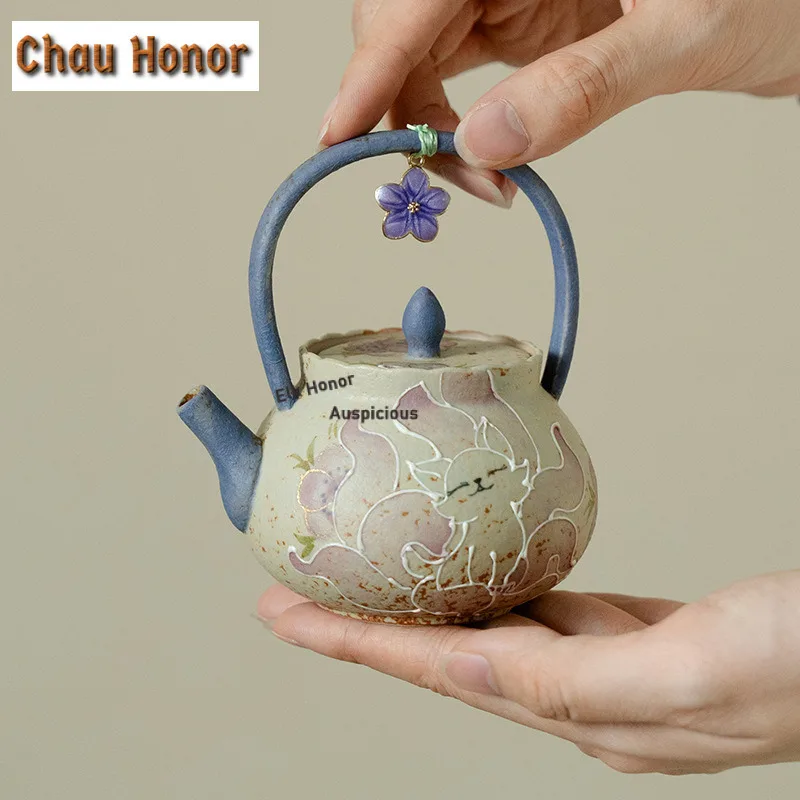 125 мл нарисованный вручную девятихвостая лиса с подъемной ручкой, чайник, бутик, чайник для заварки чая, чайник с фильтром, чайные предметы, ремесло
125 мл нарисованный вручную девятихвостая лиса с подъемной ручкой, чайник, бутик, чайник для заварки чая, чайник с фильтром, чайные предметы, ремесло