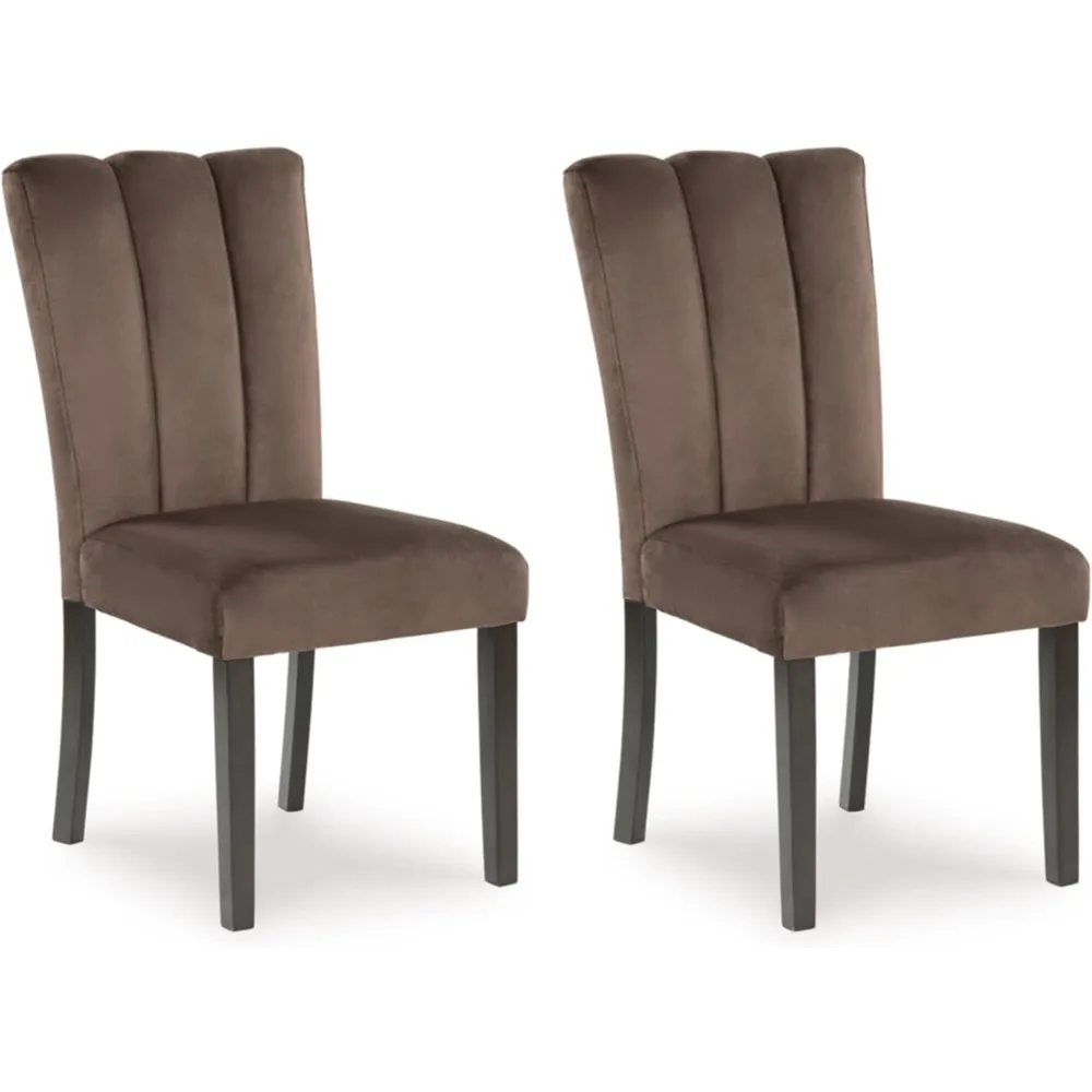 Jazmore Contemporary Velvet Upholstered High Back Dining Chair with Solid Wood Frame and Stitching Details, Set of 2, Dark Brow
Jazmore Contemporary Velvet Upholstered High Back Dining Chair with Solid Wood Frame and Stitching Details, Set of 2, Dark Brow