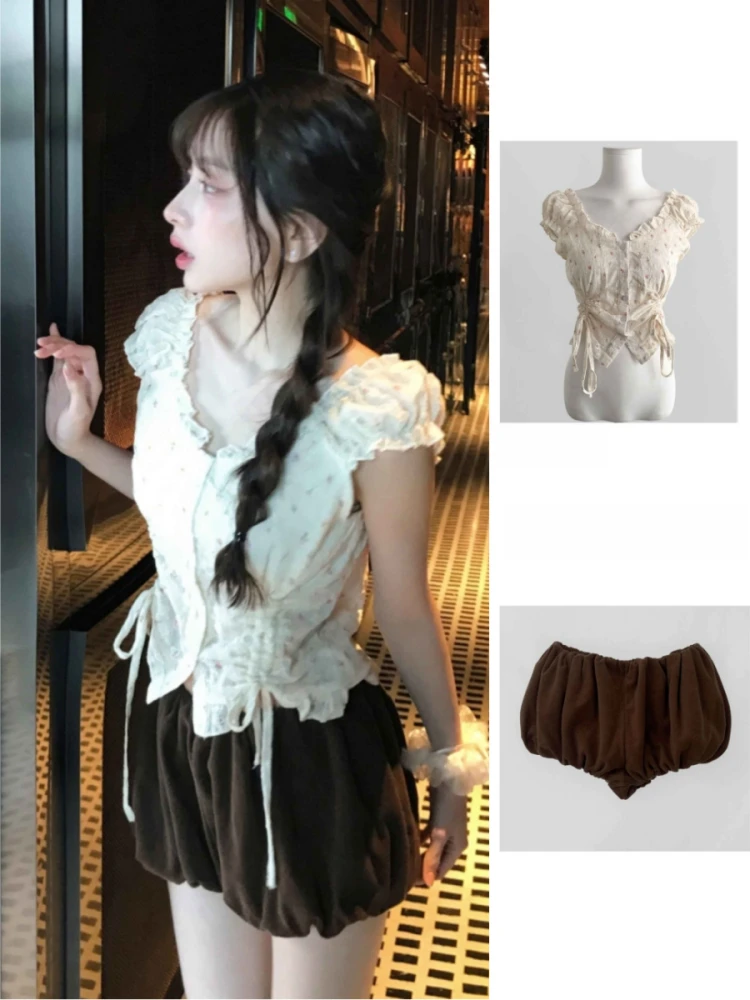 Korean Sle ort Sve irt with Dstring Bow Folded Hem Unique Floral Print Straight Cut Commute Sle Women's Top
Korean Sle ort Sve irt with Dstring Bow Folded Hem Unique Floral Print Straight Cut Commute Sle Women's Top