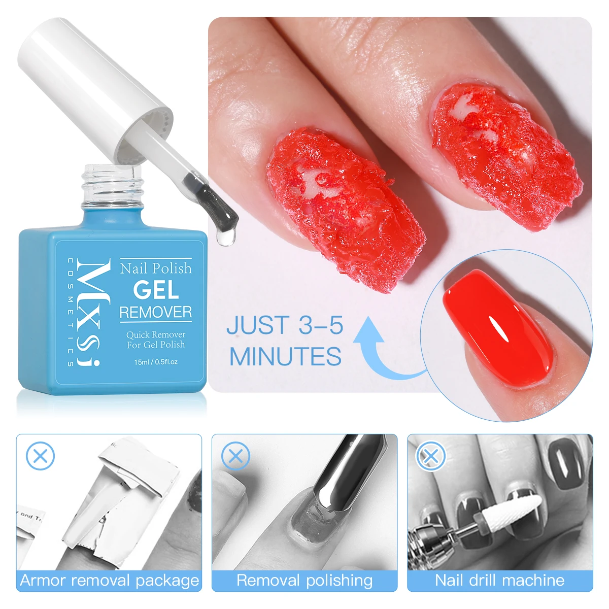 15 мл/бутылка для снятия геля для ногтей, лак для снятия лака, 3 минуты, быстро и легко удаляет гель-лак, 0,5 жидкого унции, профессиональный, не раздражающий 
15 мл/бутылка для снятия геля для ногтей, лак для снятия лака, 3 минуты, быстро и легко удаляет гель-лак, 0,5 жидкого унции, профессиональный, не раздражающий