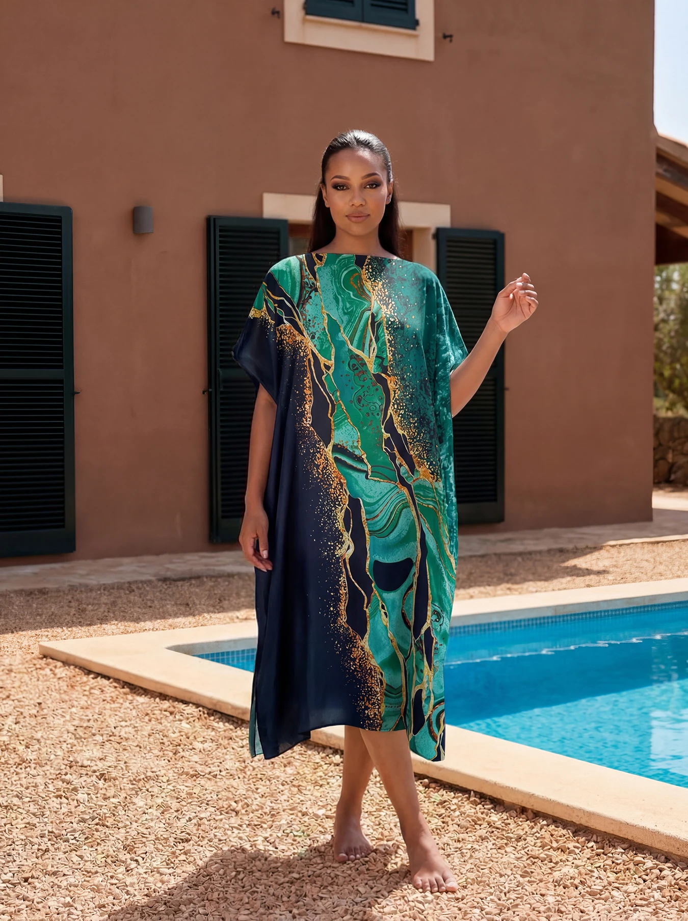 Plus Size Print Maxi Dress Beachwear One Piece Dress Polyester Silk-Like Fabric Large Size Dresses Women's Fashion Shawl Scraf
Plus Size Print Maxi Dress Beachwear One Piece Dress Polyester Silk-Like Fabric Large Size Dresses Women's Fashion Shawl Scraf