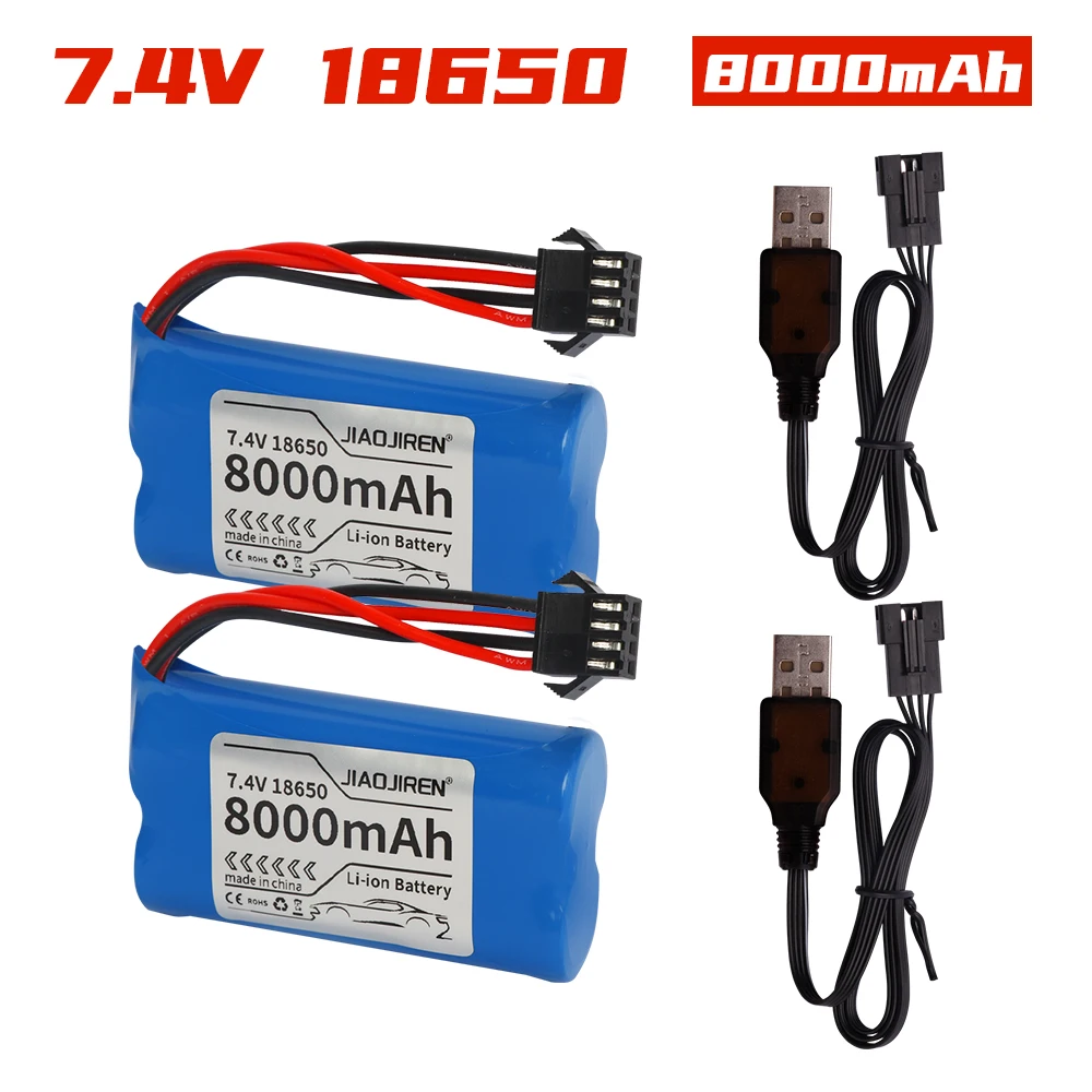 18650 LI-ION Battery SM-4P Plug 7.4V 8000mah with for car model water bullet guns toys parts RC toys Boat Spare Parts 2S battery
18650 LI-ION Battery SM-4P Plug 7.4V 8000mah with for car model water bullet guns toys parts RC toys Boat Spare Parts 2S battery