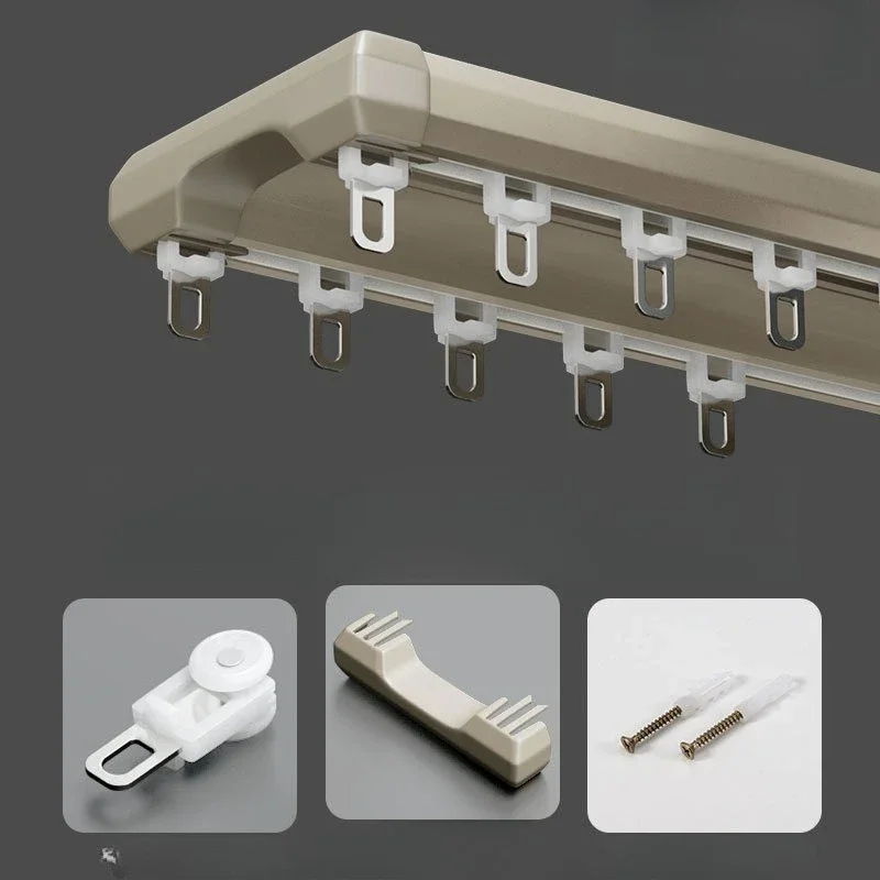Curtain Track Pulley Double-track Silent Side-mounted L-shaped U-shaped Bay Window Living Room Corner Double-layer Sliding Track
Curtain Track Pulley Double-track Silent Side-mounted L-shaped U-shaped Bay Window Living Room Corner Double-layer Sliding Track