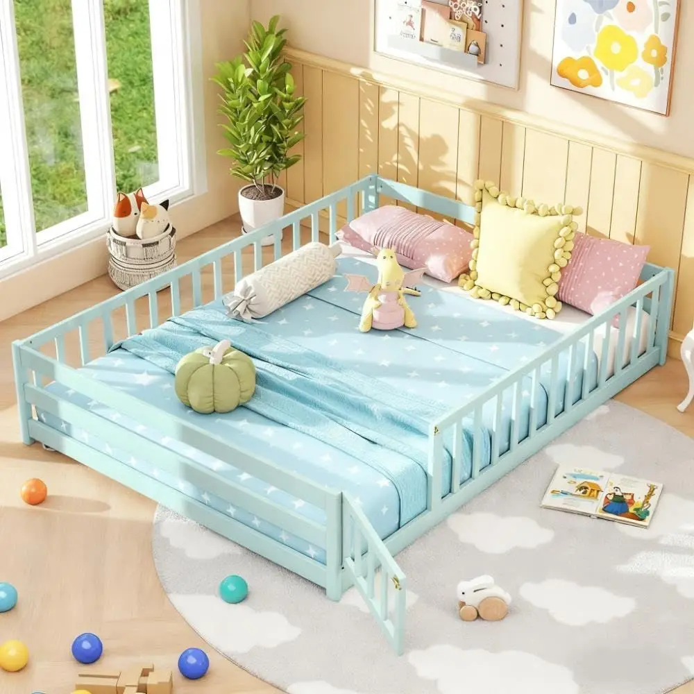 Full-Length Safety Guardrails & Detachable Door Wood Platform Bed for Kids - Suitable for Boys & Girls (Light Green)
Full-Length Safety Guardrails & Detachable Door Wood Platform Bed for Kids - Suitable for Boys & Girls (Light Green)