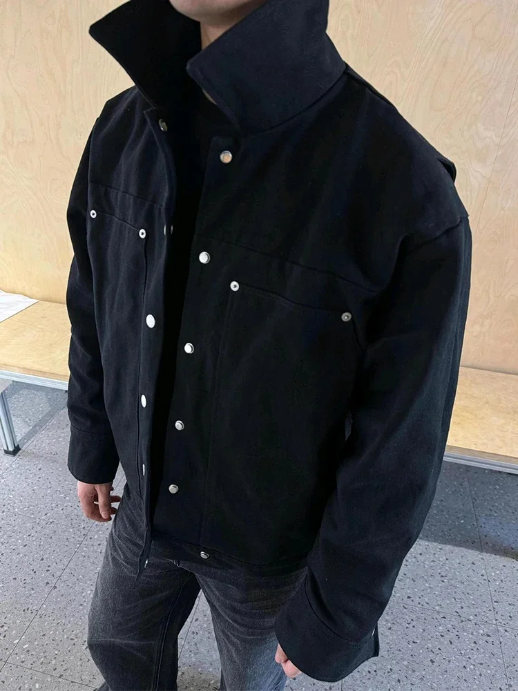 Fashionable Mens Long Sleeve Button-up Coats Streetwear Spring Fall Casual Solid Color Jacket Coat For Men Vintage Lapel Jackets
Fashionable Mens Long Sleeve Button-up Coats Streetwear Spring Fall Casual Solid Color Jacket Coat For Men Vintage Lapel Jackets