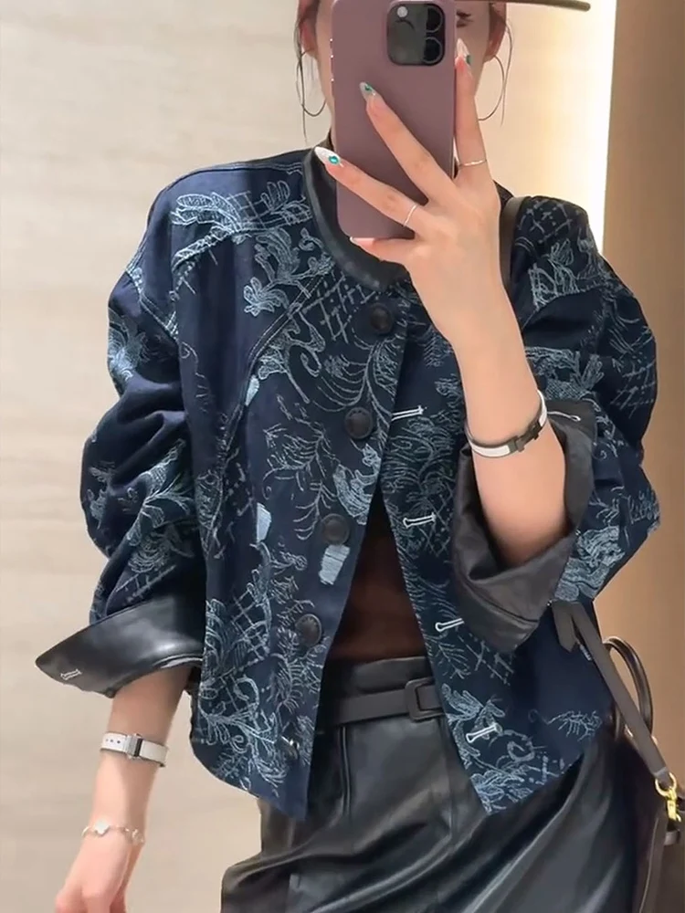 Blue Embroidered ort Jaet Women's Sle New Chinese Reformed Tang Costume Top Spring New Product Anti-Aging National Trend
Blue Embroidered ort Jaet Women's Sle New Chinese Reformed Tang Costume Top Spring New Product Anti-Aging National Trend