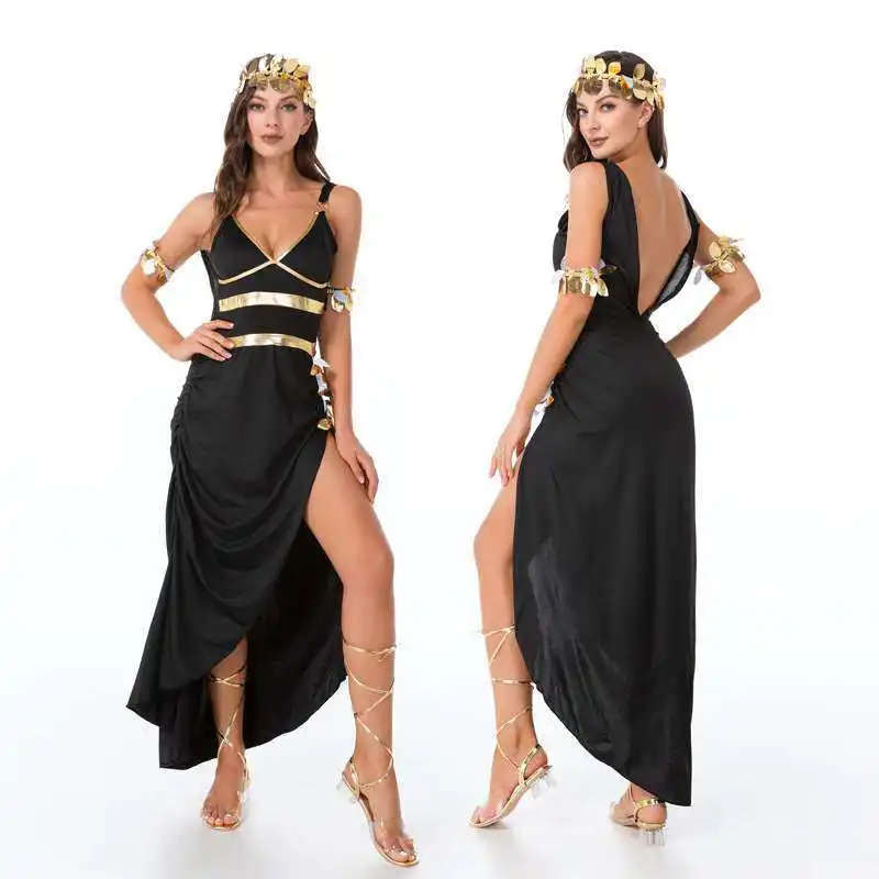 Sexy Halloween Cross Dress Greek Goddess Cleopatra Costume Women's Stage Performance Traditional Chinese Ethnic Fashion
Sexy Halloween Cross Dress Greek Goddess Cleopatra Costume Women's Stage Performance Traditional Chinese Ethnic Fashion