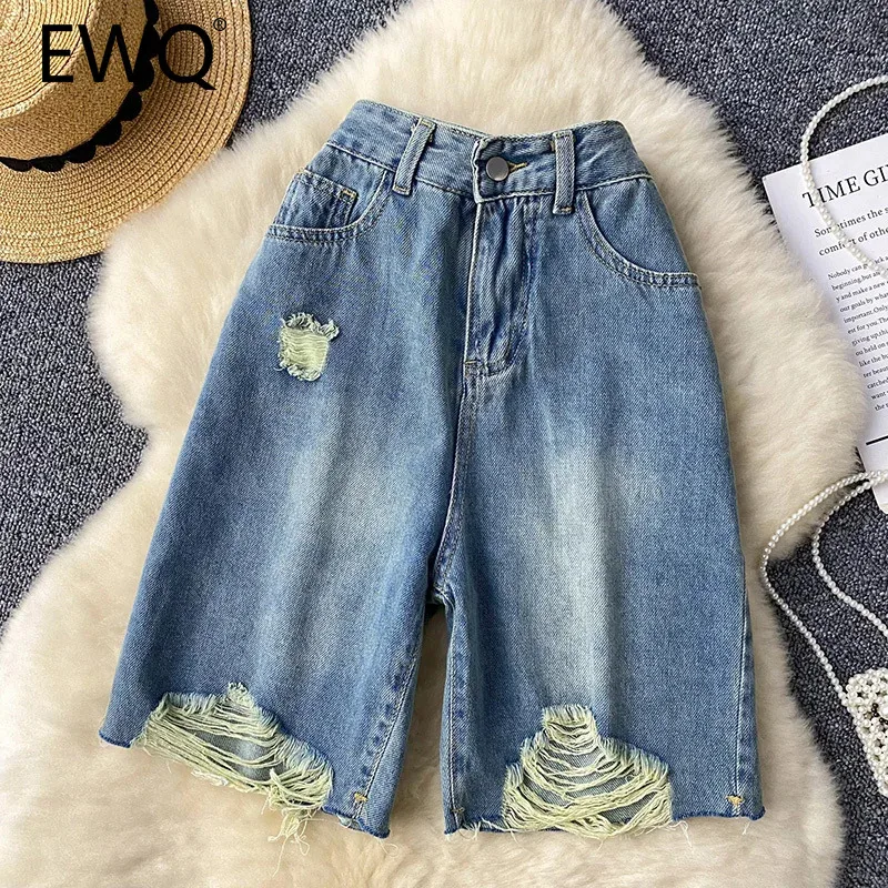 EWQ Versatile Hole Patchwork Shorts For Women Pocket Fashion Zipper High Waist Loose Casual Clothing 2024 Summer New 27X279
EWQ Versatile Hole Patchwork Shorts For Women Pocket Fashion Zipper High Waist Loose Casual Clothing 2024 Summer New 27X279