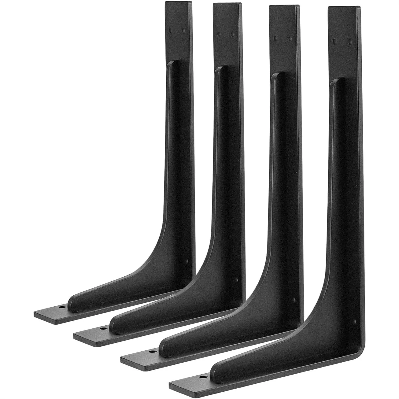 12" x 7" Shelf Bracket, Heavy Duty L Bracket, 320 lbs Load Capacity, Premium Alloy Metal, Matte Black, Pack of 4
12" x 7" Shelf Bracket, Heavy Duty L Bracket, 320 lbs Load Capacity, Premium Alloy Metal, Matte Black, Pack of 4
