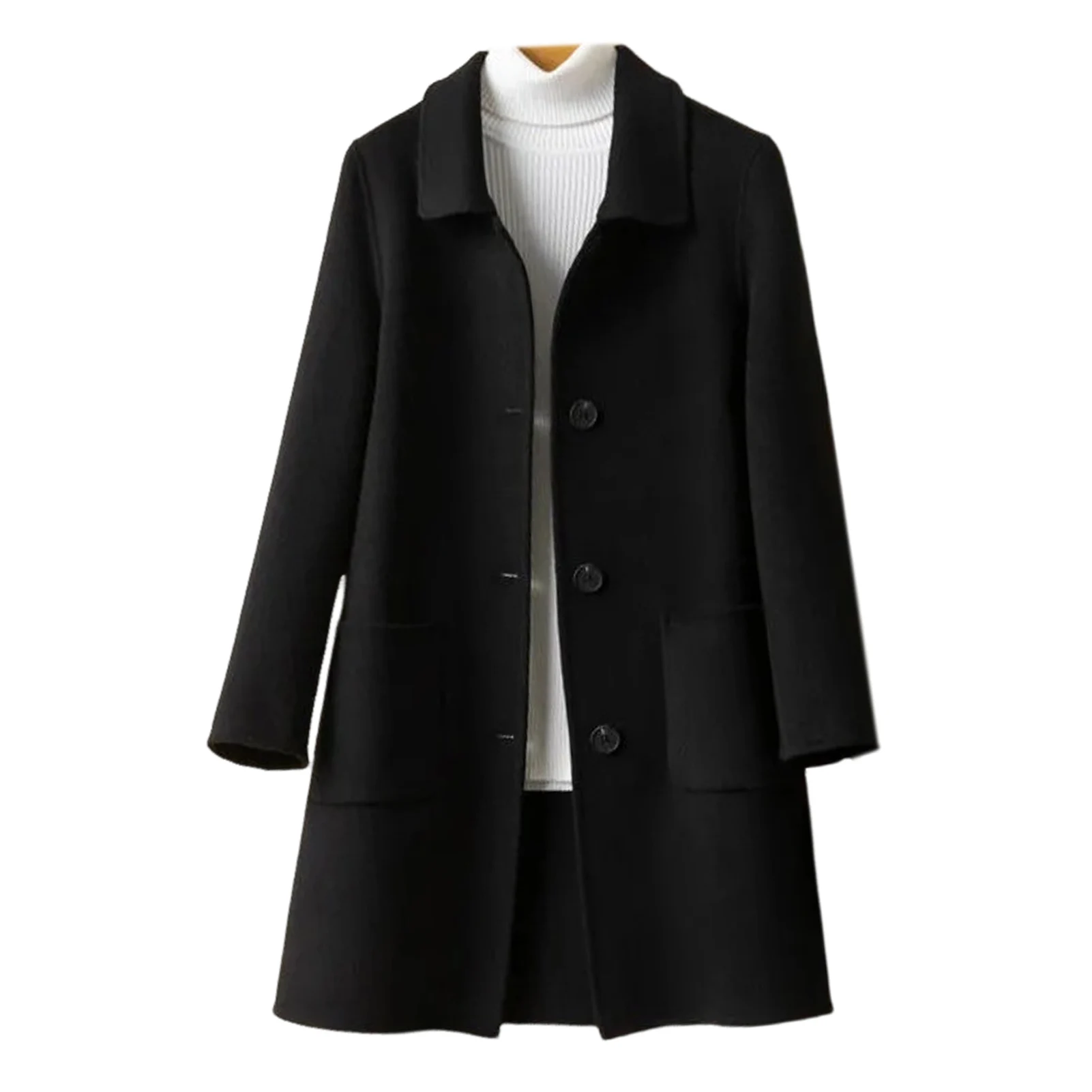 OL пригородная куртка, женское зимнее пальто, формальный деловой стиль, однобортное пальто средней длины с отложным воротником, плотная верхняя одежда
OL пригородная куртка, женское зимнее пальто, формальный деловой стиль, однобортное пальто средней длины с отложным воротником, плотная верхняя одежда