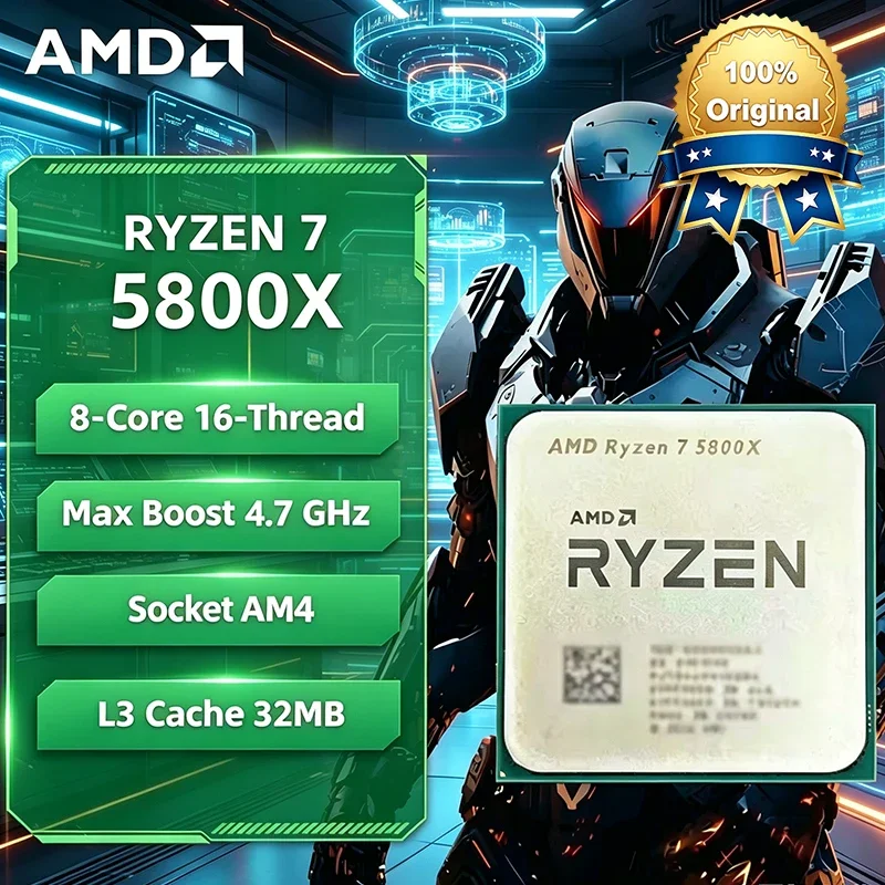 New AMD Ryzen 7 5800X AMD R7 5800X CPU 8-Core 16-Thread 3.8GHz Unlocked Desktop Processor Socket AM4 Gaming CPU Without Package
New AMD Ryzen 7 5800X AMD R7 5800X CPU 8-Core 16-Thread 3.8GHz Unlocked Desktop Processor Socket AM4 Gaming CPU Without Package