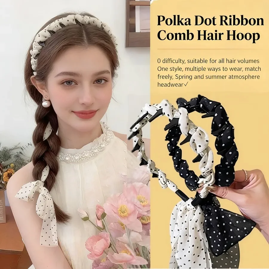 1PC/2PCS Ladies Dress Up Headwear, Ladies Headband (Black + White), Hair Decoration Headband, Elegant Spots of Polyester Hair Accessories
1PC/2PCS Ladies Dress Up Headwear, Ladies Headband (Black + White), Hair Decoration Headband, Elegant Spots of Polyester Hair Accessories