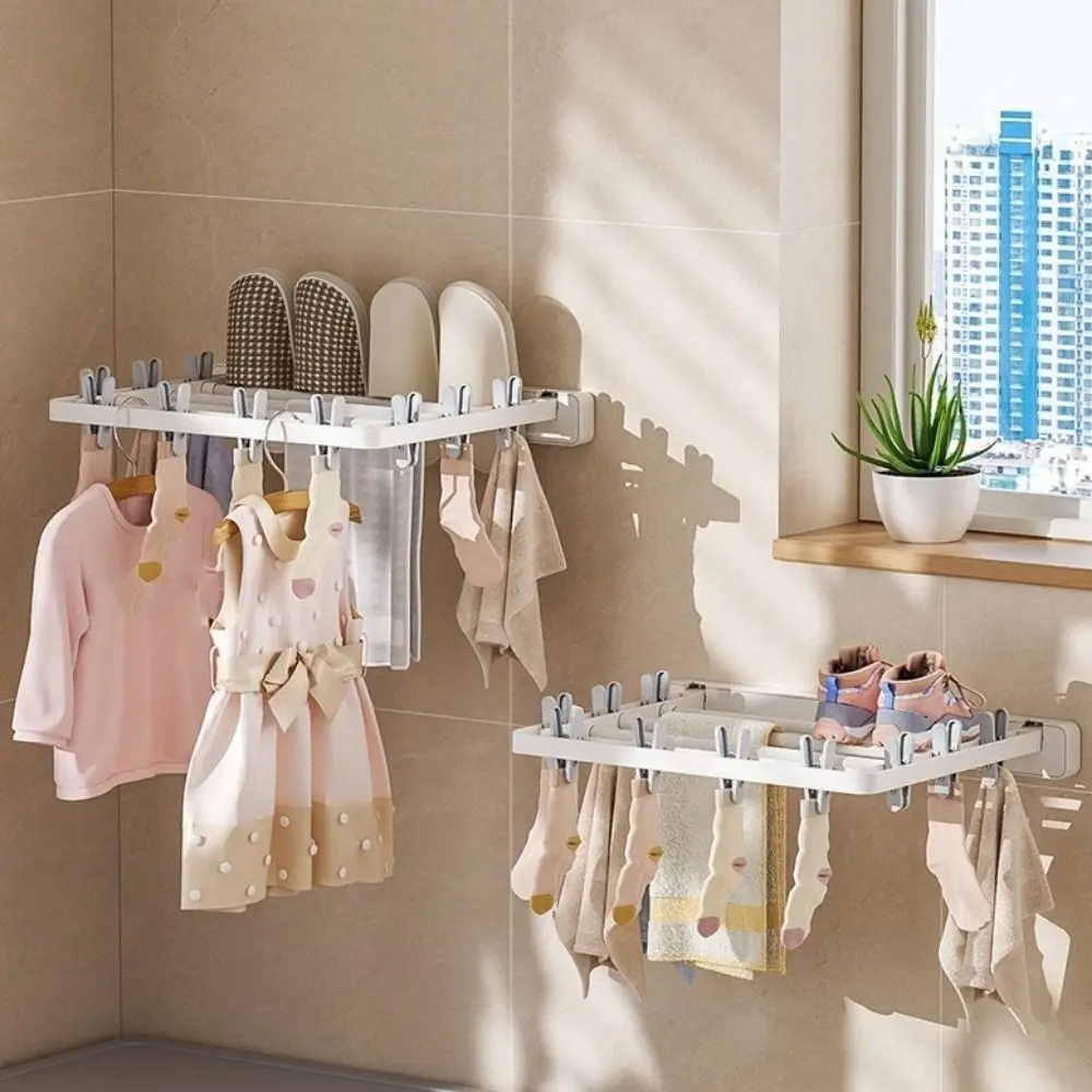Plastic Folding Drying Rack Anti-slip Space Saving Sock Folding Clothes Dryer Windproof Multi-Clip Drying Rack Indoor
Plastic Folding Drying Rack Anti-slip Space Saving Sock Folding Clothes Dryer Windproof Multi-Clip Drying Rack Indoor