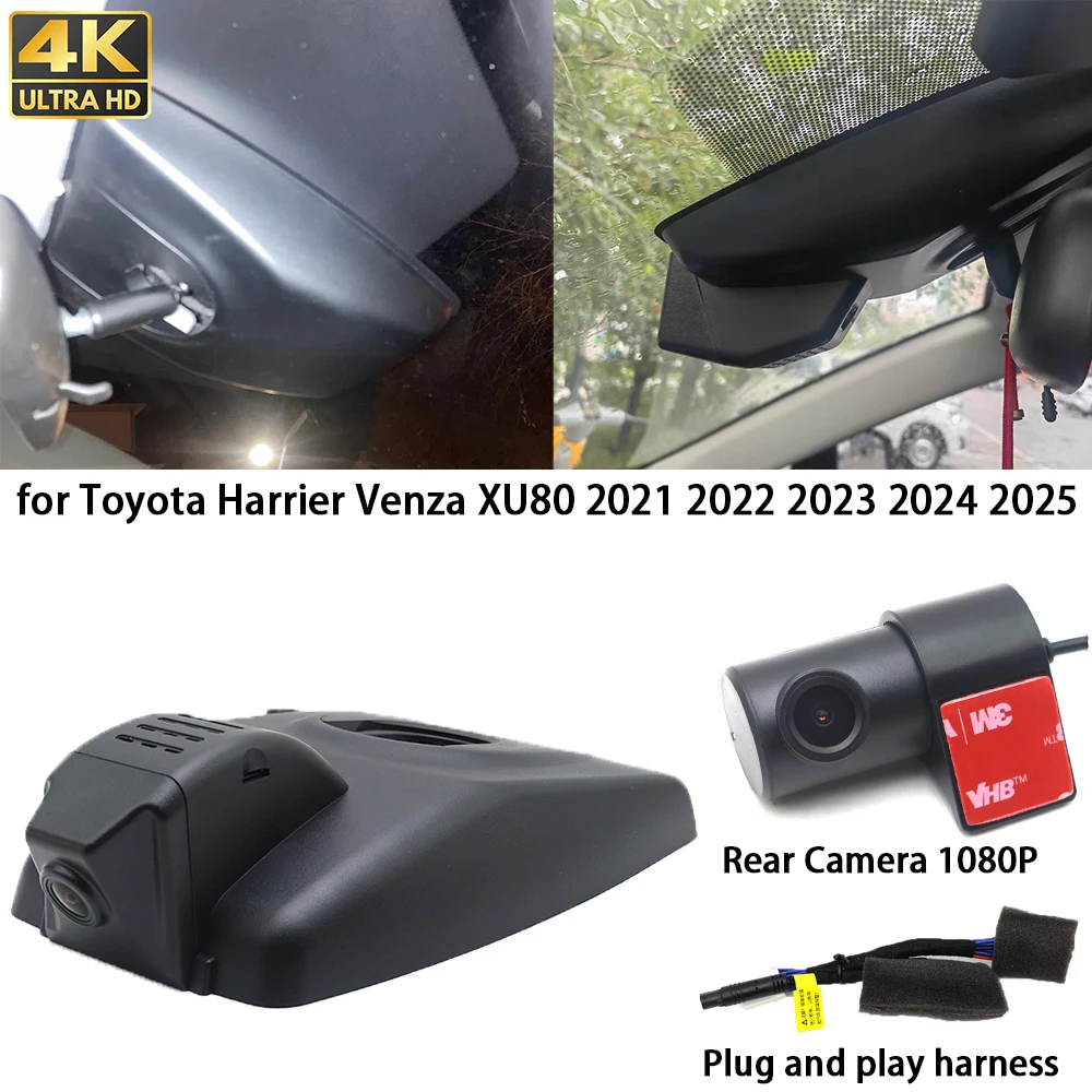 for Toyota Harrier Venza XU80 2021 2022 2023 2024 2025 4K Dash Cam Front Rear Camera DVR Plug and Play Video Recorder 24h Record
for Toyota Harrier Venza XU80 2021 2022 2023 2024 2025 4K Dash Cam Front Rear Camera DVR Plug and Play Video Recorder 24h Record