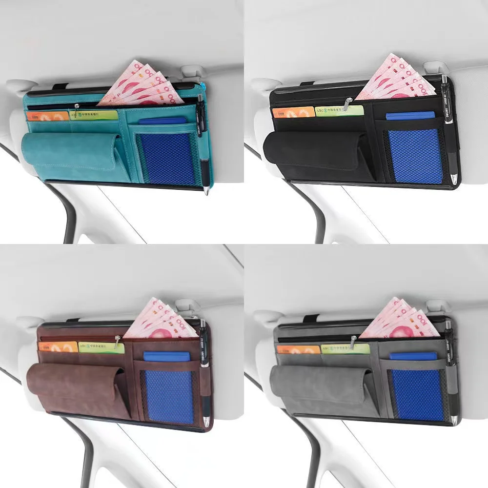 Black Car Sun Visor Organizer Textured Suede 2-Layer Storage Bag Sunglasses Case Card Holder Auto Zipper Storage Pocktet
Black Car Sun Visor Organizer Textured Suede 2-Layer Storage Bag Sunglasses Case Card Holder Auto Zipper Storage Pocktet