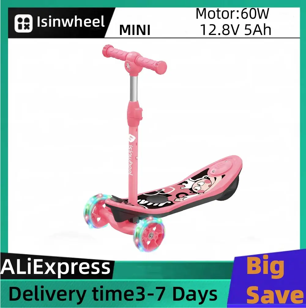 lsinwheel MINI Childr Electric Scooter 12.8-14.6V 5Ah Battery 60W Motor 4.5 Inch Tire Three-wheeled City E-scooter
lsinwheel MINI Childr Electric Scooter 12.8-14.6V 5Ah Battery 60W Motor 4.5 Inch Tire Three-wheeled City E-scooter