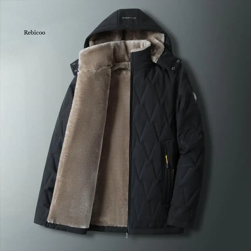 Thick Fleece Hooded Parkas Jacket Men Winter New High Quality Waterproof Coat Fashion Casual Winter Wool Liner Parkas Male
Thick Fleece Hooded Parkas Jacket Men Winter New High Quality Waterproof Coat Fashion Casual Winter Wool Liner Parkas Male