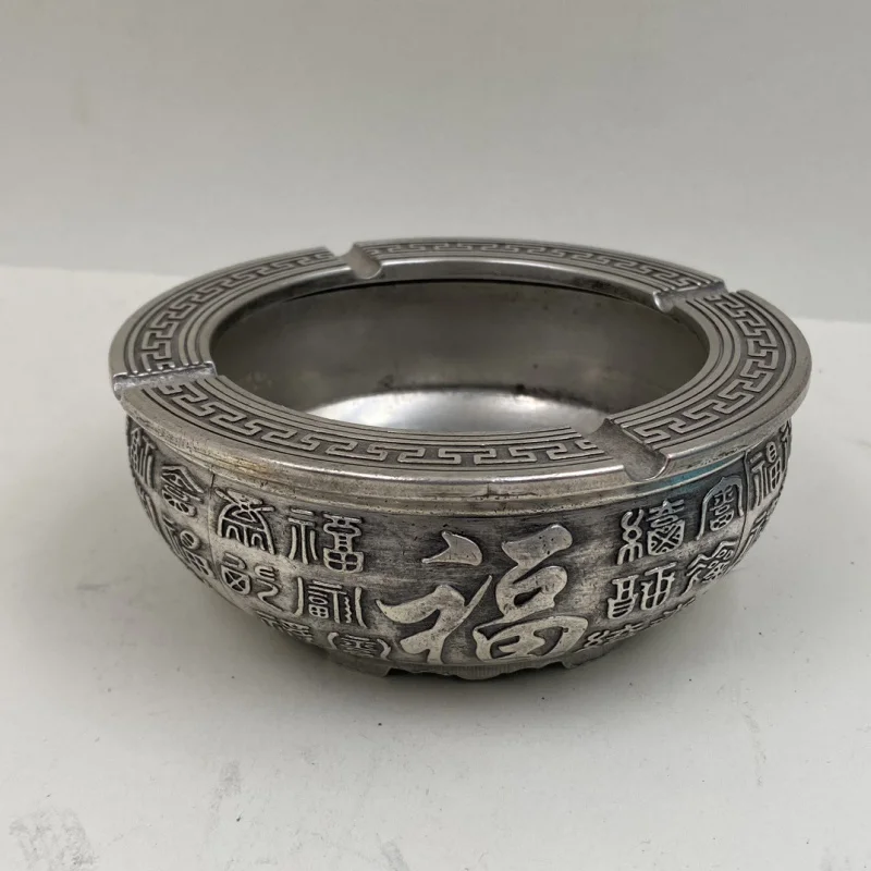 Antique Silver-Plated Toad Ashtray with "Fu" Character for Wealth and Fortune, Home Copper Craft Ornament
Antique Silver-Plated Toad Ashtray with "Fu" Character for Wealth and Fortune, Home Copper Craft Ornament