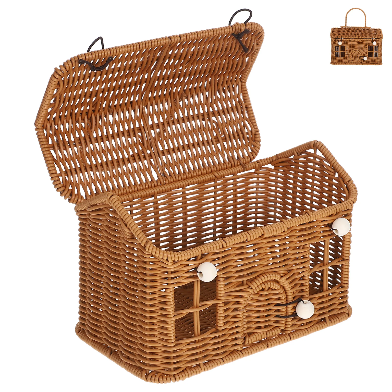 Rattan Picnic Basket Vintage House Shaped Woven Wedding Favors Girls Handbag Storage Food Large Capacity Decorative Box Home
Rattan Picnic Basket Vintage House Shaped Woven Wedding Favors Girls Handbag Storage Food Large Capacity Decorative Box Home