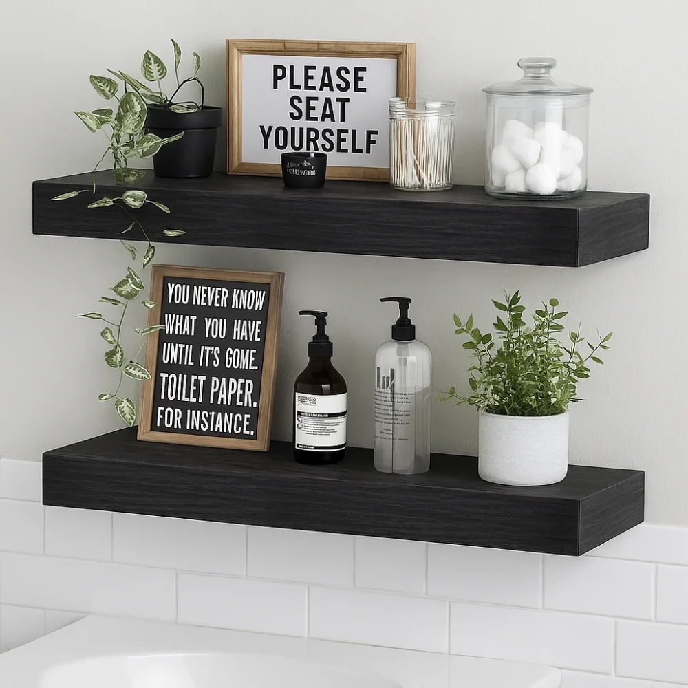Solid Wood Solid Wooden Floating Shelves Wall Mounted Floating Design Display Stand Storage Rack Book Shelf Storage Organizer
Solid Wood Solid Wooden Floating Shelves Wall Mounted Floating Design Display Stand Storage Rack Book Shelf Storage Organizer