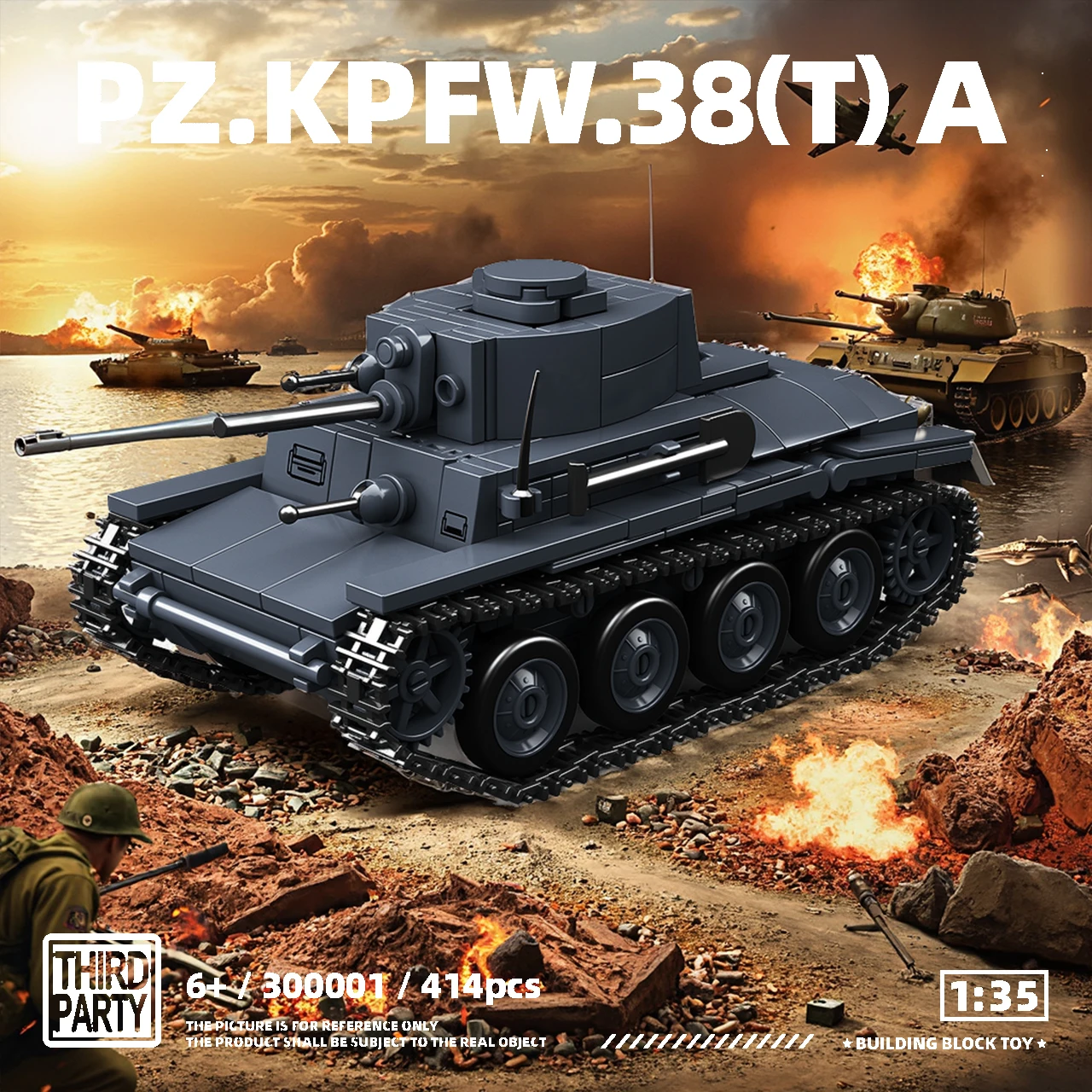 Ww2 Military Tank Panzerkampfwagen PZ.KPFW.38(T)A Вторая мировая война Строительные блоки Кирпичи Коллекция Модель Развивающие игрушки Подарки
Ww2 Military Tank Panzerkampfwagen PZ.KPFW.38(T)A Вторая мировая война Строительные блоки Кирпичи Коллекция Модель Развивающие игрушки Подарки