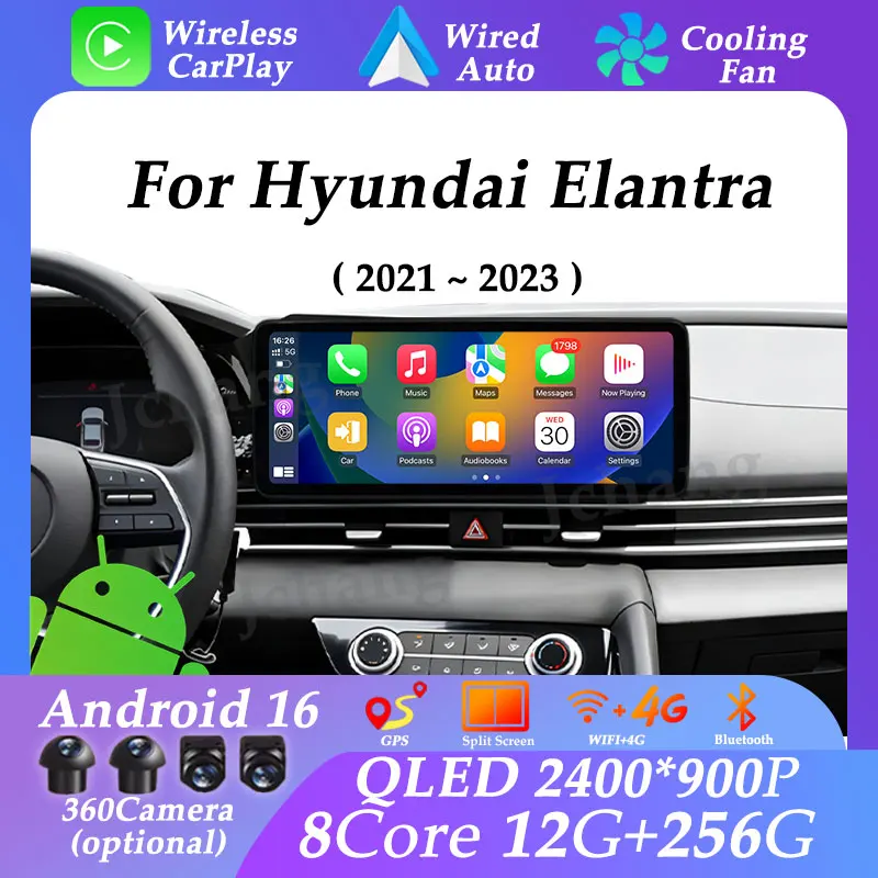 Wireless Carplay Auto Multimedia Player for Hyundai Elantra 2021 - 2023 Android 16 Split Screen GPS Navi Head Unit DSP WIFI BT
Wireless Carplay Auto Multimedia Player for Hyundai Elantra 2021 - 2023 Android 16 Split Screen GPS Navi Head Unit DSP WIFI BT