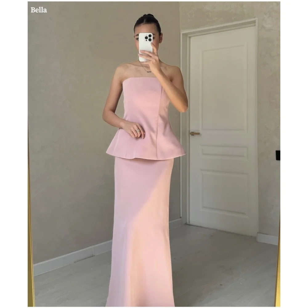 Bella Customized Two-Piece Set robes de soirée Four-Way Stretch Party Dresses Strapless Backless Floor-Length Prom Dress 2025
Bella Customized Two-Piece Set robes de soirée Four-Way Stretch Party Dresses Strapless Backless Floor-Length Prom Dress 2025